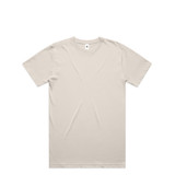 A light beige Block Tubular Tee t-shirt featuring a crew neckline and short sleeves, with a logo on the label.