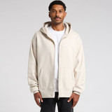 A heavy zip hoodie in a light beige colour, featuring a hood and a minimalistic design. A heavy zip hoodie in a light beige colour, featuring a hood and a minimalistic design.
