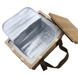 Gold Coast Wicker Picnic Cooler Basket Square