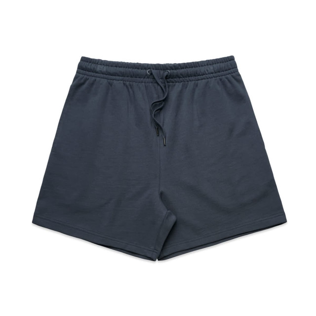 A pair of dark grey sports shorts with an elastic waistband and drawstring, featuring a logo. A pair of dark grey sports shorts with an elastic waistband and drawstring, featuring a logo.