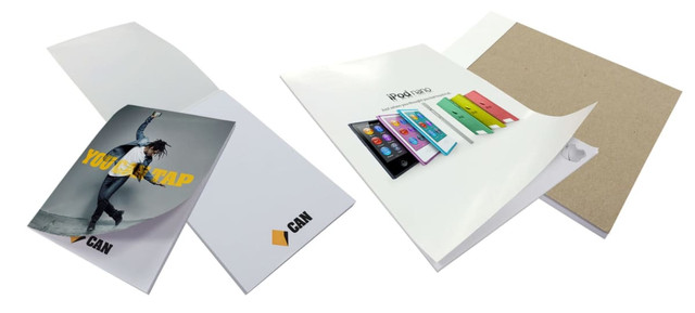A6 wrap over cover notepad in white, featuring a textured cover with an inner pocket and a logo. A6 wrap over cover notepad in white, featuring a textured cover with an inner pocket and a logo.