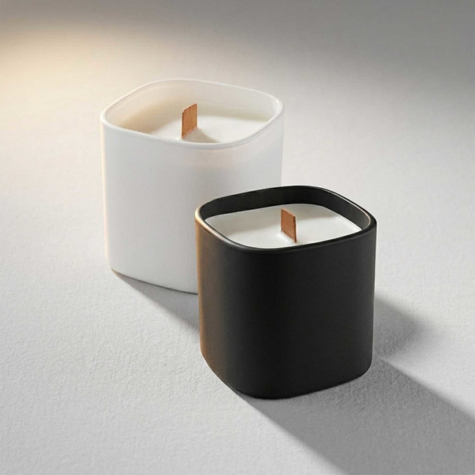 Premium Square Glass Candle