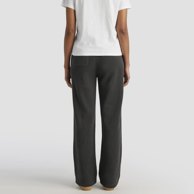 Cuffed track pants in faded grey, featuring a pocket on the back and a relaxed fit. Suitable for casual wear.