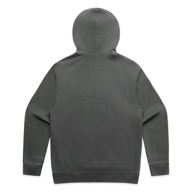 A grey hoodie featuring a hood and long sleeves, with a simple design and no visible logos.