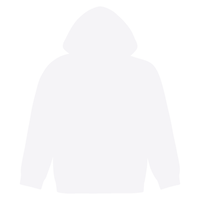 A white heavy blend adult hooded sweatshirt featuring a front pocket and a drawstring hood.