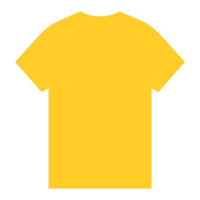 A yellow Heavy Cotton Adult T-Shirt with a crew neckline and short sleeves, featuring a slight drop shoulder design.