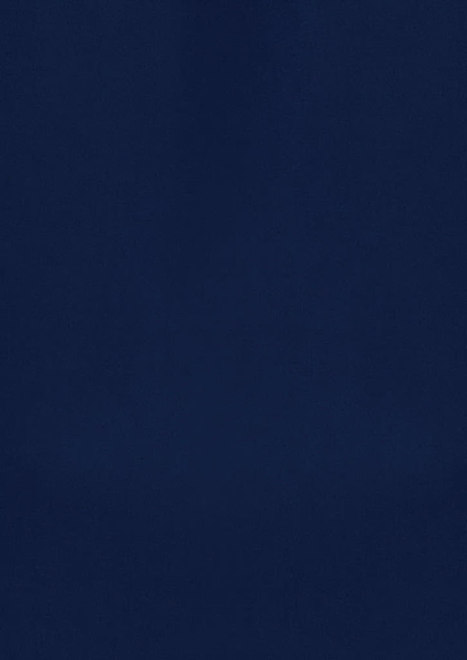 A plain navy blue tunic with a simple design, featuring a logo or branding on the material.