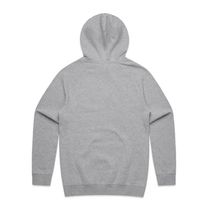 A grey hoodie featuring a hood and long sleeves, with a simple design and no visible branding.