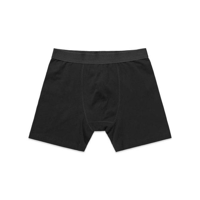 Black men's trunks featuring a soft waistband and a classic cut. The product has a simple design without logos.