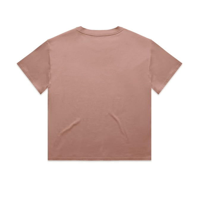 A light pink t-shirt with a relaxed fit, featuring short sleeves and no visible design on the back.