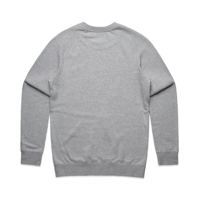 A grey jumper with long sleeves and a ribbed hem. It features a plain design with no visible branding.