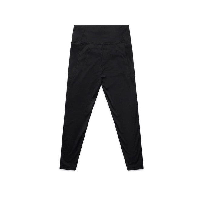 A pair of black active mid leggings with a high waistband, featuring a smooth design and no visible logos.