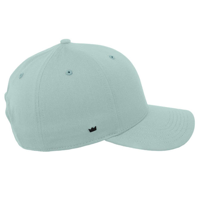 A light blue 5 panel cap featuring a small logo on the side.