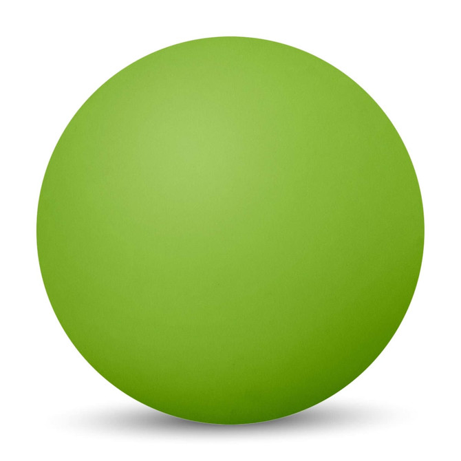 A bright green high bounce ball with a smooth, matte finish and no visible branding.