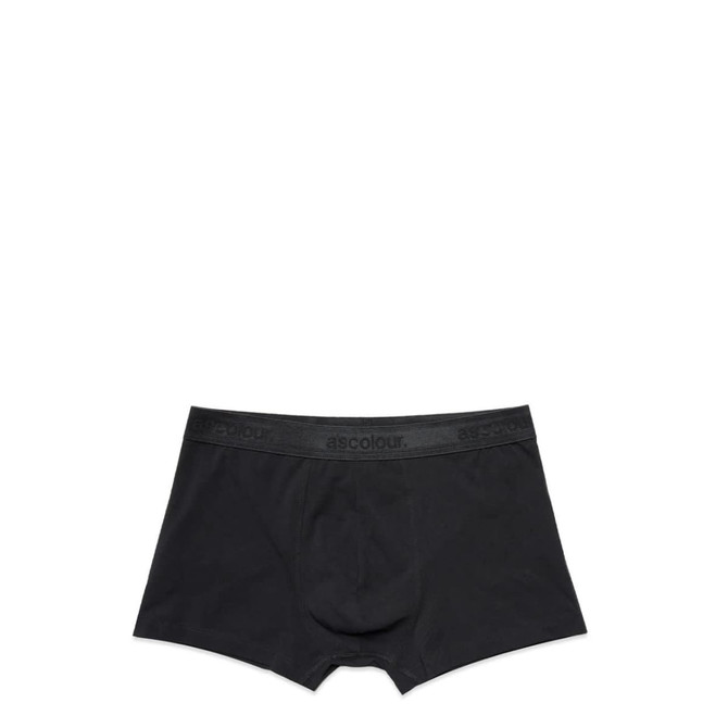Black briefs featuring a logo on the waistband. Simple and stylish design.