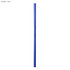 A straight stainless steel straw in blue, measuring 8mm x 215mm, featuring a logo.