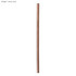 A straight rose gold stainless steel straw, measuring 8mm x 215mm, with a logo visible on its surface.