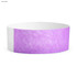 A lavender Tyvek adult wristband, featuring a textured surface, suitable for events and exhibitions.