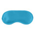 A satin sleep eye mask in a vibrant teal colour, featuring a smooth surface and a soft design.