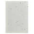 A sticky note pad featuring a speckled white design. It has a logo on the front and is rectangular in shape.