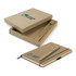 A Kraft notebook with a matching pen, presented in a kraft gift box. The notebook features a logo on the cover.