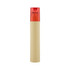 A tube containing long pencils with a red cap and a natural coloured body, featuring a logo.