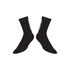 A pair of black mid socks featuring a logo on the cuff. Suitable for various footwear styles.
