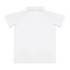 A white custom youth active polo shirt featuring a classic polo collar and short sleeves.
