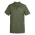 A green polo shirt featuring tone-on-tone embroidery and a logo on the chest.