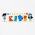A colourful sticker featuring playful characters and the text "Creative Kids" in bold, bright colours. It has a white background.