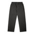 Cuffless track pants in a faded dark grey colour with an elastic waistband and pockets. Features a logo.