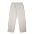 Faded cuffless track pants in a light beige colour, featuring an elastic waistband and a back pocket.