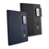 Two Nexus Notebooks in navy blue and black, featuring a textured surface and a logo on the front.