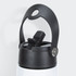 A drink bottle with a black lid and handle, featuring a nozzle, in a white finish. Includes a logo.