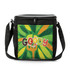 A black cooler bag with a vibrant green design featuring a colourful "Goody" logo and a shoulder strap.