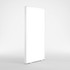 A white portable event lightbox banner stand with a minimalistic design, featuring a sturdy base.