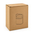 A brown cardboard box featuring a simple line drawing of a speaker on the front.