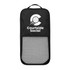 A black carry bag with a mesh pocket, featuring a logo. Designed for storing pickleball equipment.