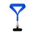 A blue wrist strap with textured grips and a keyring attachment. The design includes a clip for easy fastening.