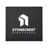 A black canvas featuring a white geometric logo and the text "Stonecrest Structures" below it.