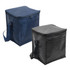 Two small cooler bags in navy blue and black, featuring zip closures and an external pocket. Each has an adjustable strap.