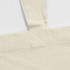 A cream-coloured tote bag with stitched handles and a visible logo. The fabric appears to be recycled cotton.