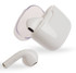 White Twista Earbuds with a charging case, featuring a sleek design and a transparent lid.