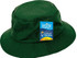A green bucket hat featuring a wide brim and a logo. The hat is part of the Deflector Perfect Hat range.