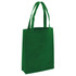 A green non-woven A4 tote bag with two sturdy handles and a simple design. It features a branding logo.
