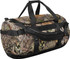 A large waterproof gear bag in a camouflage pattern with black straps and handles. Features a brand logo.