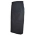 A black waiter's apron featuring a front pocket and a simple design. It includes a logo on the fabric.