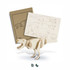A wooden model of a Tyrannosaurus Rex, featuring unassembled parts on a backing template. The model is light coloured.