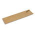A brown cardboard pen sleeve with a cut-out section, designed for holding pens securely.