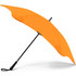 An orange BLUNT Classic Umbrella with a black handle and a sleek design, featuring a logo.